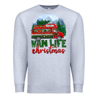 Heather Grey van life christmas Premium Sweatshirt - BundleAndBundleShop
