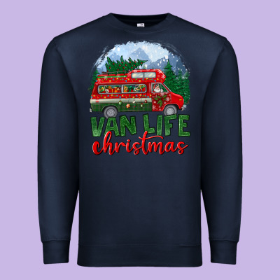 Van Life Christmas Premium Sweatshirt Designed By Bundleandbundleshop