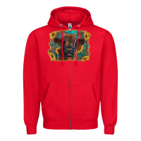 Red highland cow calf with western background Zipper Hoodie - RanaPortraitStore