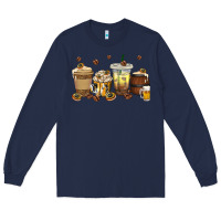 Navy beer coffee cups Long Sleeve Tee - texasbilliewilder