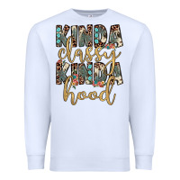 White kinda classy kinda hood Premium Sweatshirt - JahusDesignShop