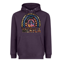 Plum merica rainbow Heavyweight Hoodie - CowhideDigitalArt