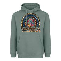 Sage merica rainbow Heavyweight Hoodie - CowhideDigitalArt