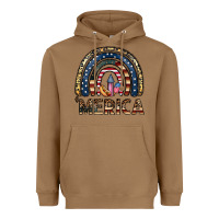 Toasted Coconut merica rainbow Heavyweight Hoodie - CowhideDigitalArt
