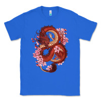 True Royal red dragon and sakura cherry blossoms Classic Tee - RanaPortraitStore