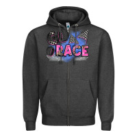 Charcoal Heather go race Zipper Hoodie - Zillion Design Studio