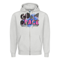 Dove Grey go race Zipper Hoodie - Zillion Design Studio