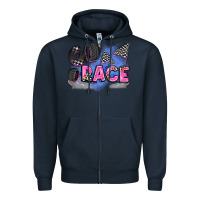 Navy go race Zipper Hoodie - Zillion Design Studio