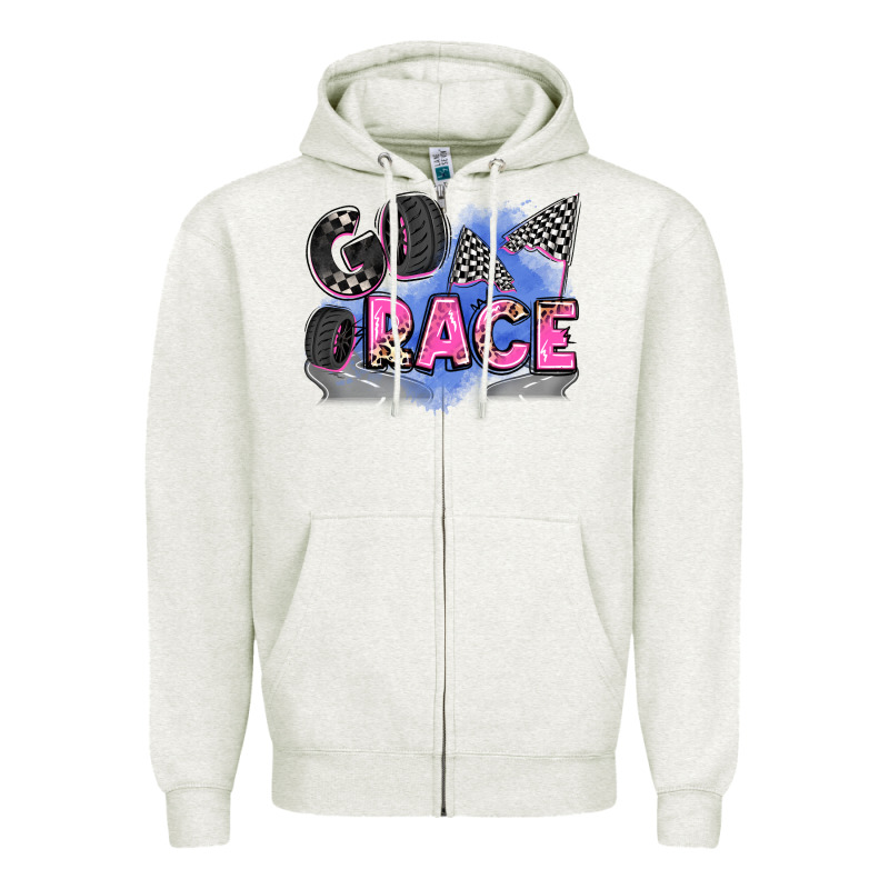 Go Race Zipper Hoodie by Zillion Design Studio | Teevron