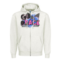 Oatmeal Heather go race Zipper Hoodie - Zillion Design Studio