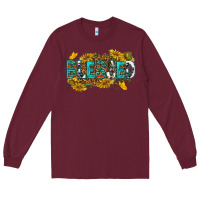 Burgundy blessed Long Sleeve Tee - texasbilliewilder