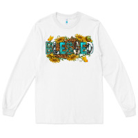 White blessed Long Sleeve Tee - texasbilliewilder