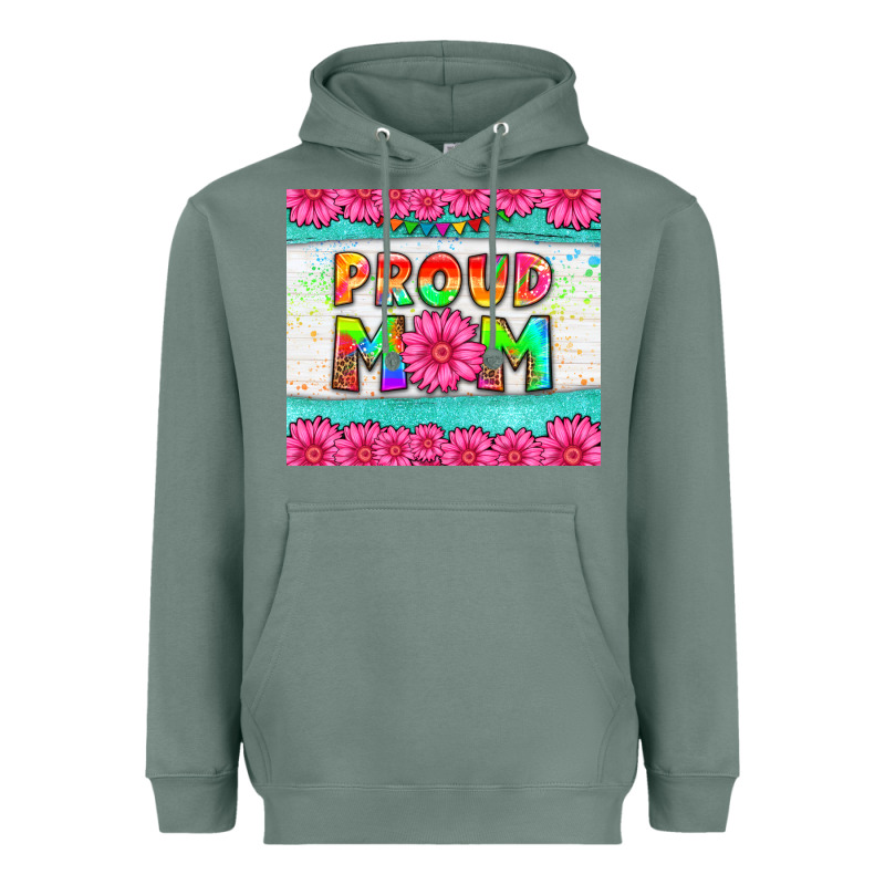 Proud Mom Heavyweight Hoodie by HRA Design Shop | Teevron