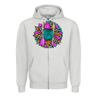 Dove Grey race sunflower Zipper Hoodie - Zillion Design Studio