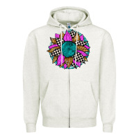 Oatmeal Heather race sunflower Zipper Hoodie - Zillion Design Studio