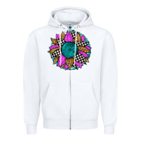 White race sunflower Zipper Hoodie - Zillion Design Studio