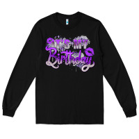 Black purple its my birthday Long Sleeve Tee - Zillion Design Studio