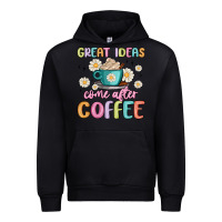 Black great ideas come after coffee Urban Hoodie - MaliasSmallBusiness