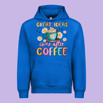 Great Ideas Come After Coffee Urban Hoodie Designed By Maliassmallbusiness