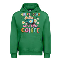 Emerald great ideas come after coffee Urban Hoodie - MaliasSmallBusiness