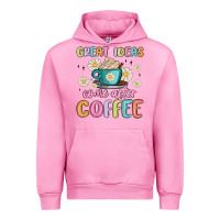 Fuchsia Pink great ideas come after coffee Urban Hoodie - MaliasSmallBusiness