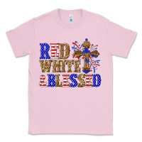 Bubblegum Pink red white and blessed Classic Tee - texasbilliewilder