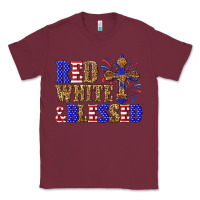 Burgundy red white and blessed Classic Tee - texasbilliewilder