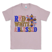 Lilac red white and blessed Classic Tee - texasbilliewilder