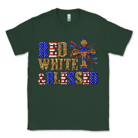Sports Green red white and blessed Classic Tee - texasbilliewilder