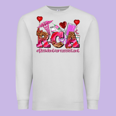 Valentines Day Rca Resident Care Assistant Premium Sweatshirt Designed By Adodesignshop