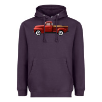 Plum western red truck right side view Heavyweight Hoodie - FaDigitalArtStudio