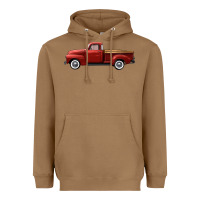 Toasted Coconut western red truck right side view Heavyweight Hoodie - FaDigitalArtStudio