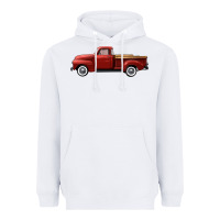 White western red truck right side view Heavyweight Hoodie - FaDigitalArtStudio