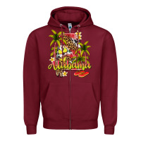 Burgundy summer alabama Zipper Hoodie - texasbilliewilder