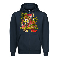 Navy summer alabama Zipper Hoodie - texasbilliewilder