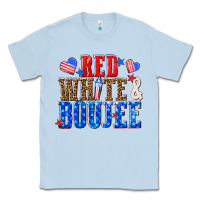 Dusty Blue red white and boujee billie wilder Classic Tee - texasbilliewilder