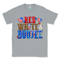 Heather Grey red white and boujee billie wilder Classic Tee - texasbilliewilder