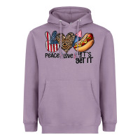 Lavender peace love let's get it Heavyweight Hoodie - CowhideDigitalArt