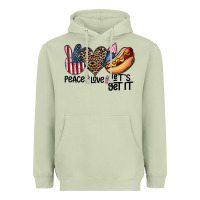 Matcha peace love let's get it Heavyweight Hoodie - CowhideDigitalArt