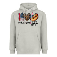 Moon Dust peace love let's get it Heavyweight Hoodie - CowhideDigitalArt