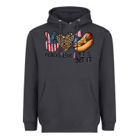 Smoke peace love let's get it Heavyweight Hoodie - CowhideDigitalArt