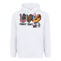 White peace love let's get it Heavyweight Hoodie - CowhideDigitalArt