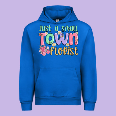 Just A Small Town Florist Urban Hoodie Designed By Maliassmallbusiness