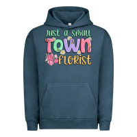 Pigment Midnight Navy just a small town florist Urban Hoodie - MaliasSmallBusiness