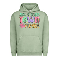 Pigment Oil Green just a small town florist Urban Hoodie - MaliasSmallBusiness
