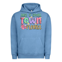 Pigment Pebble Blue just a small town florist Urban Hoodie - MaliasSmallBusiness