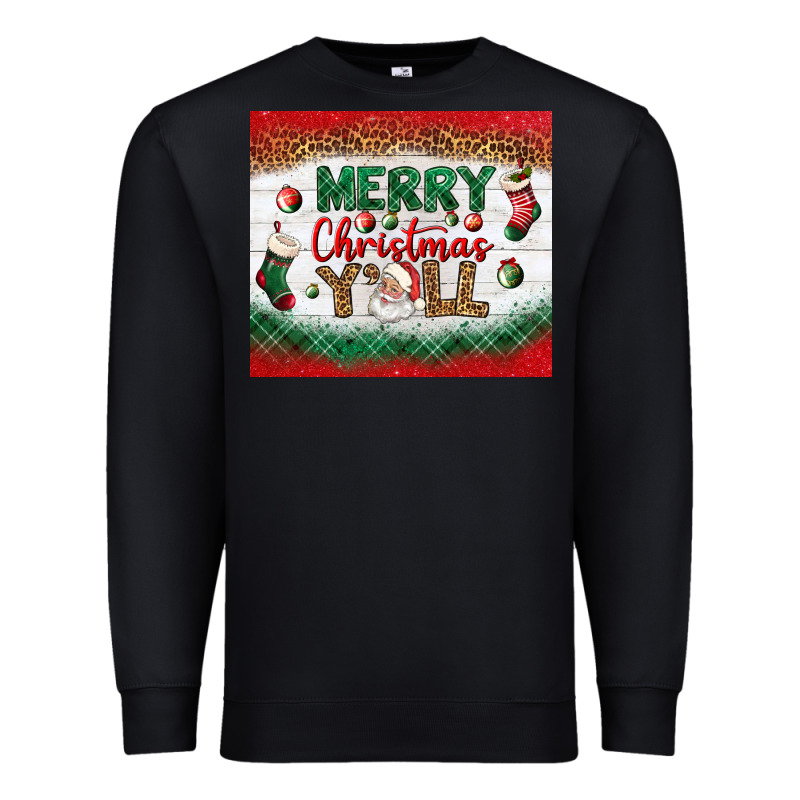 Merry Christmas Y'all Tumbler Premium Sweatshirt by BundleAndBundleShop | Teevron