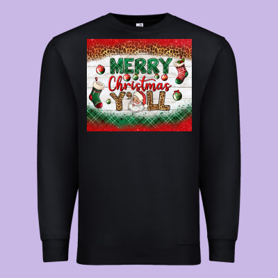 Merry Christmas Y'all Tumbler Premium Sweatshirt Designed By Bundleandbundleshop