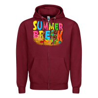 Burgundy summer break Zipper Hoodie - texasbilliewilder
