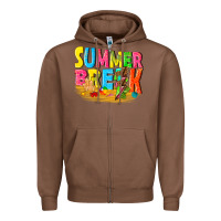 Chestnut summer break Zipper Hoodie - texasbilliewilder